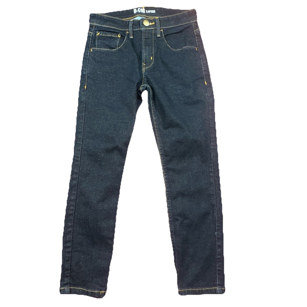U 510 Xavier Jeans Mens Fit 26x25 Blue Dark Wash Denim Stretch Slim Fit
